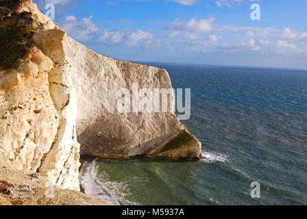 Kreidefelsen Alum Bay Isle of Wight Stockfoto