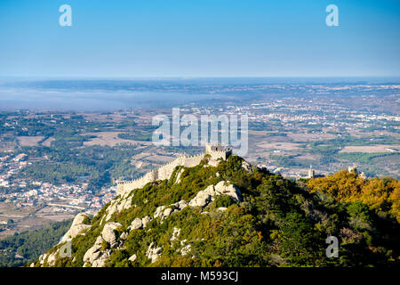 Im 9. Jahrhundert Castelo Dos Mouros, Sintra, Portugal Stockfoto