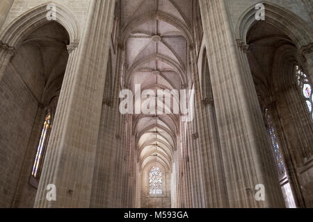 Das Kloster von Batalha spätgotischen Architektur in Portugal, vermischt mit der manuelinischen Stil), Batalha, Leiria, Portugal Stockfoto