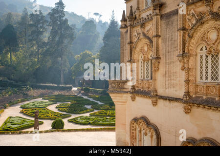 Bussaco Palace und Gärten (jetzt Bussaco Palace Hotel), im Jahre 1888 von König Karl I., in der Nähe von esposende, Portugal in Betrieb genommen Stockfoto