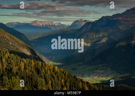 Blick in Umhausen, Österreich Stockfoto