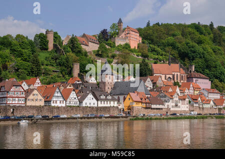 Hirschhorn am Neckar, Baden-Württemberg, Deutschland Stockfoto