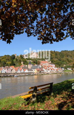 Hirschhorn am Neckar, Baden-Württemberg, Deutschland Stockfoto