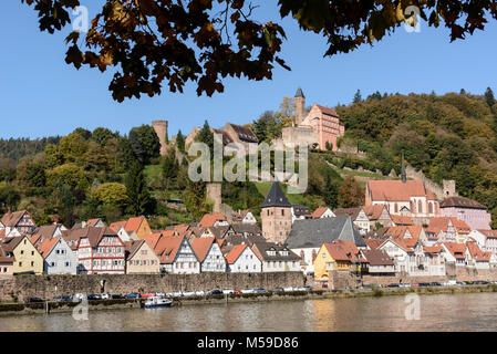 Hirschhorn am Neckar, Baden-Württemberg, Deutschland Stockfoto