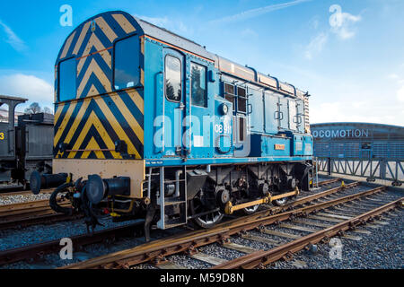 Diesel Rangierlokomotive 08911 Matey an der Fortbewegung National Railway Museum in Shildon Co Durham Großbritannien erhalten Stockfoto