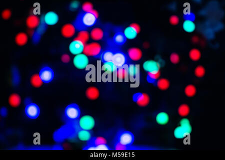 Hintergrund der Neuen Jahr Laternen in Blur farbige Stockfoto