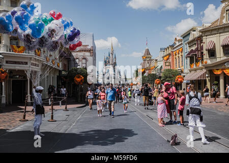 Main Street USA Magical Kingdom in Disney World, Orlando, Florida, USA, Nordamerika Stockfoto