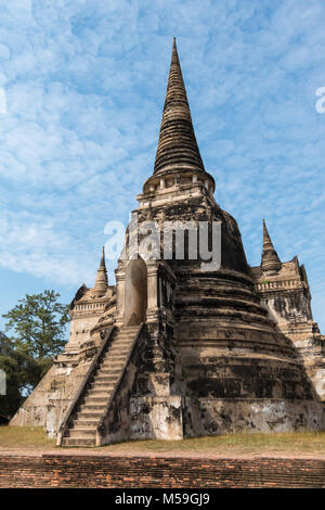 Wat Phra Si Sanphet buddhistischen Tempel in der Stadt Ayutthaya Historical Park, Thailand, und gehört zum UNESCO-Weltkulturerbe. Stockfoto