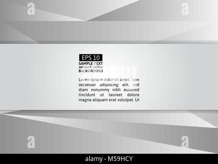 Abstrakte geometrische Hintergrund, grau Dreieck Vector Illustration mit Kopie Raum Stock Vektor