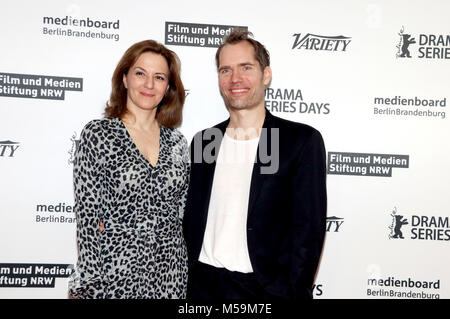 Martina Gedeck und Christian Zübert die Teilnahme an der "Arthurs Gesetz/Arthurs Gesetz' Fotoshooting während der 68. Internationalen Filmfestspiele Berlin/Berlinale 2018 Zoo Palast am 19. Februar 2018 in Berlin, Deutschland. Stockfoto