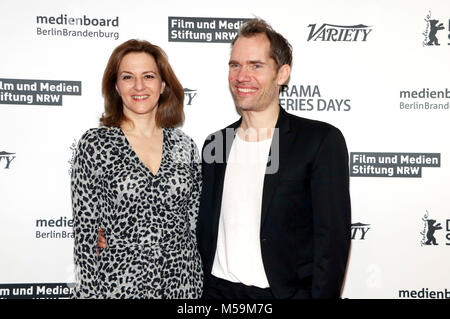 Martina Gedeck und Christian Zübert die Teilnahme an der "Arthurs Gesetz/Arthurs Gesetz' Fotoshooting während der 68. Internationalen Filmfestspiele Berlin/Berlinale 2018 Zoo Palast am 19. Februar 2018 in Berlin, Deutschland. Stockfoto