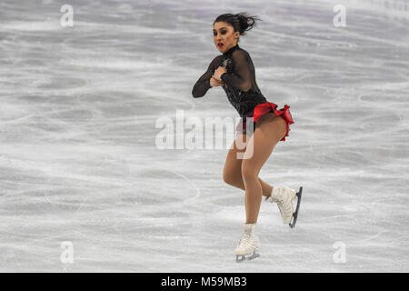 Pyeongchang, Koreas. 21 Feb, 2018. Gabrielle Daleman von Kanada konkurrieren in freier Tanz an Gangneung Ice Arena, Tainan, Südkorea. Credit: Cal Sport Media/Alamy leben Nachrichten Stockfoto