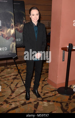 West Hollywood, CA. 20 Feb, 2018. Ellen Page in der 'Geheilt' Los Angeles Special Screening, AMC Dine-In Sonnenuntergang 5, West Hollywood, CA. 20. Februar 2018. Quelle: David Edwards/Medien Punch/Alamy leben Nachrichten Stockfoto