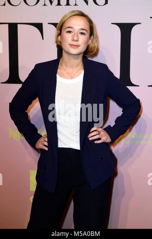 Berlin, Deutschland. 21 Feb, 2018. Alba August während der "Unga Astrid/Immer Astrid' Fotoshooting an der 68. Internationalen Filmfestspiele Berlin/Berlinale 2018 Spielbank Berlin am 21 Februar, 2018 in Berlin, Deutschland. Credit: Geisler-Fotopress/Alamy leben Nachrichten Stockfoto