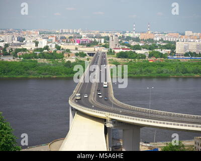 Brücke in Nischni Nowgorod Stockfoto