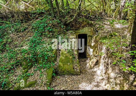 Italien, Toskana, Baratti Archeologica etruskischen Park, Archäologie, Grab Stockfoto