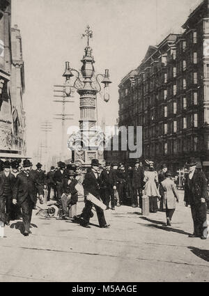 LOTTA BRUNNEN - San Francisco im Jahr 1900 - Vintage Fotografie Stockfoto