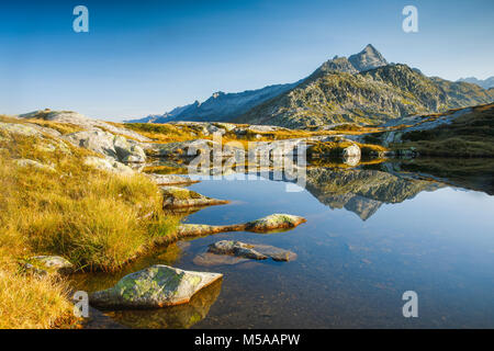 Gärstenhörner - 3189 m, Galenstock - 3586 m, Schweiz Stockfoto