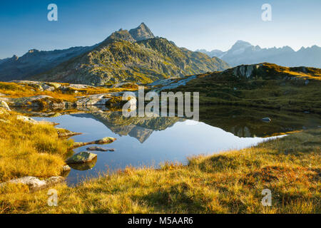 Gärstenhörner - 3189 m, Galenstock - 3586 m, Schweiz Stockfoto