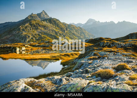 Gärstenhörner - 3189 m, Galenstock - 3586 m, Schweiz Stockfoto