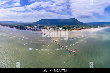 Royalty Free Stock Bild in hoher Qualität Luftaufnahme von Schinken Ninh Dorf, Phu Quoc, Vietnam Stockfoto