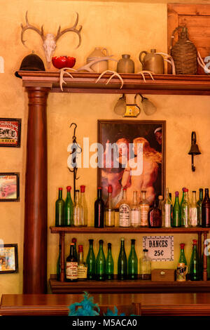 USA, Nordamerika, Rocky Mountains, Montana, Nevada City Ghost Town, Bar, Stockfoto