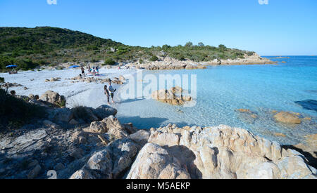 Costa Smeralda, Sardinien, Italien: der Strand von Portu li Coggi auch "Spiaggia del Principe. Stockfoto