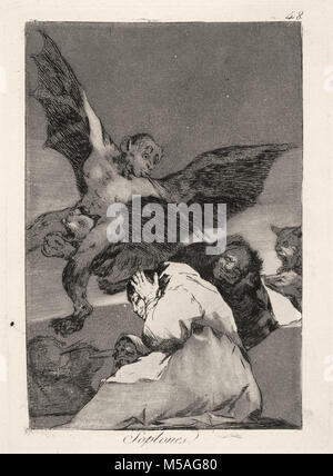 Francisco de Goya - Los Caprichos - Nr. 48 - Soplones Stockfoto