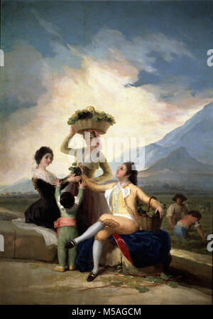 Francisco de Goya - die Weinlese oder Herbst Stockfoto
