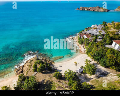 Giorgio Armanis Cliffside Rückzug, Galley Bay Beach, Antigua Stockfoto