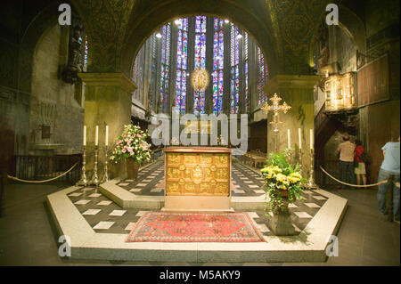 Aachener Dom, Aachen oder Aix-la-Chapelle, Nordrhein-Westfalen, Deutschland Stockfoto