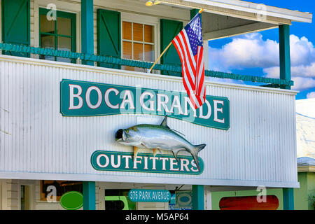 Boca Grande Village Outfitters anmelden Gasparilla Island in SW Florida USA Stockfoto