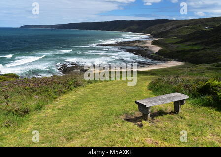 Unbegrenzte atemberaubende Szenen, Hunderte von Fotos auf der Ikonischen lange Distanz Great Ocean Walk, Apollo Bay, Victoria, Australien Stockfoto