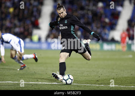 Leganes, Madrid, Spanien. 21 Feb, 2018. Ballenbildung (Real Madrid) während der Liga Santander Übereinstimmung zwischen Leganes vs Real Madrid im Estadio Butarque. Endstand Leganes 1 Real Madrid 3. Credit: Manu Reino/SOPA/ZUMA Draht/Alamy leben Nachrichten Stockfoto