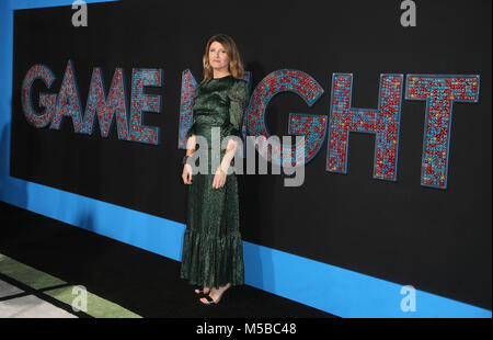 HOLLYWOOD, CA - 21. Februar: Sharon Horgan, bei der Weltpremiere des Spiels Nacht am TCLChinese Theater am 21. Februar 2018. Credit: Faye Sadou/MediaPunch Stockfoto