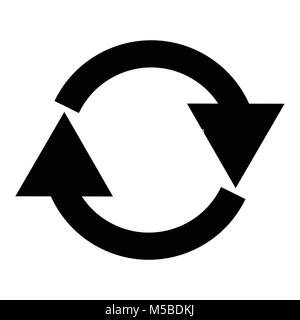Doppelt gekrümmte Recycling/Symbol aktualisieren Stock Vektor