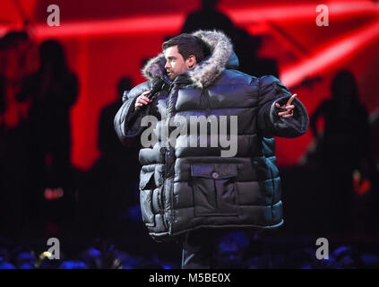 Foto © gutgeschrieben werden Alpha Presse 079965 21/02/2018 Jack Whitehall den Brit Awards 2018 in der O2 Arena in London Stockfoto