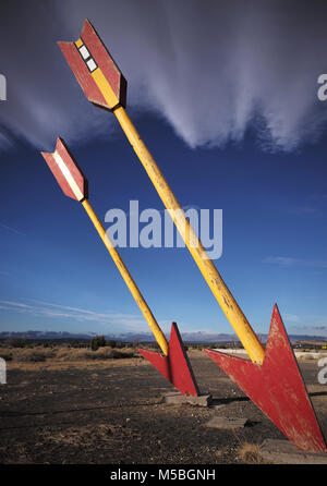 Verlassene Dörfer entlang Arizona Route 40 & 66 Stockfoto