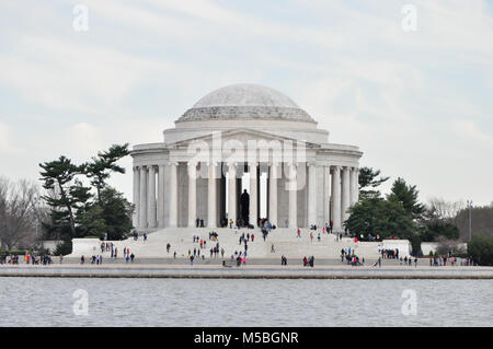 Thomas Jefferson Memorial Vorderansicht Stockfoto