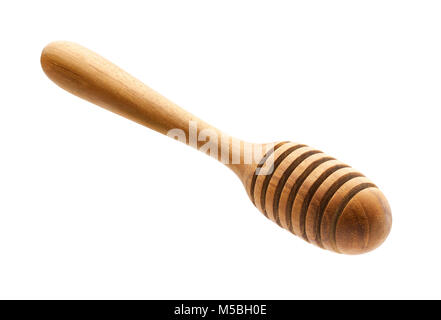 Honig-Dipper isoliert auf weißem Hintergrund Stockfoto