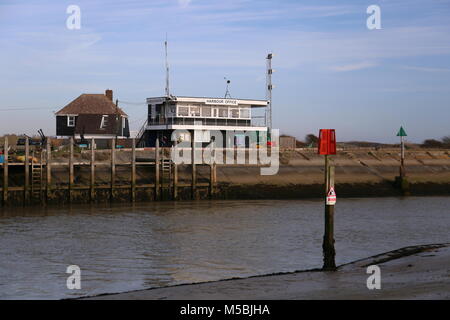 Eingang Kanal Hafen Rye, East Sussex, England, Großbritannien, USA, UK, Europa Stockfoto