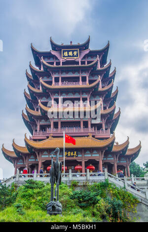 China Wuhan City, Yellow Crane Tower Stockfoto