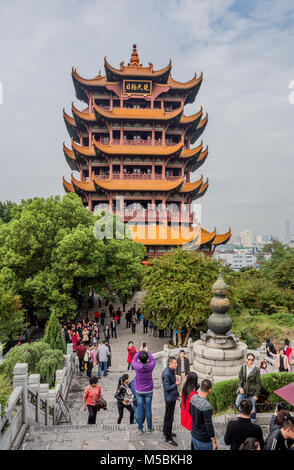 China Wuhan City, Yellow Crane Tower Stockfoto