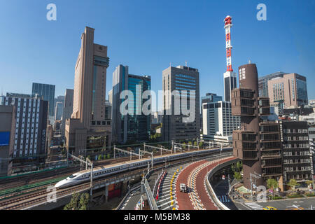 Japan, Tokyo City, Shimbashi, Bullet Train. Stockfoto