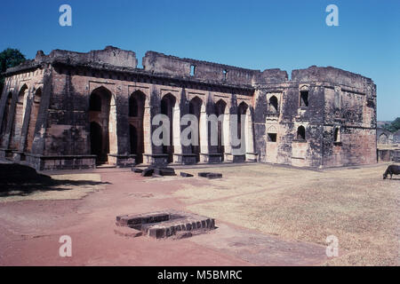 Hindola Mahal in Mandu, Madhya Pradesh, Indien Stockfoto