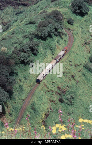 Minizug vom Panorama Point Matheran in District Alibaug, Maharashtra, Indien Stockfoto