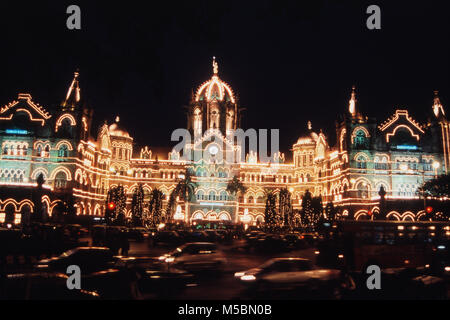 VT-Station auf 150 Jahre nach ihrer Vollendung, Mumbai, Maharashtra, Indien Stockfoto