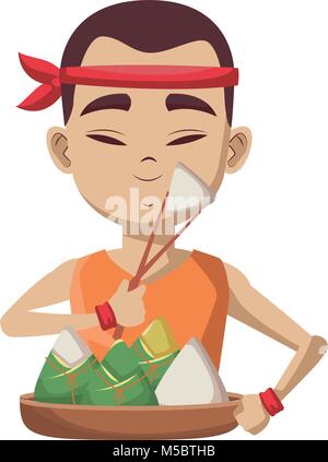 Chinesen Reis essen Stock Vektor