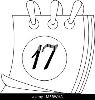 17 Tag im Kalender Stock Vektor