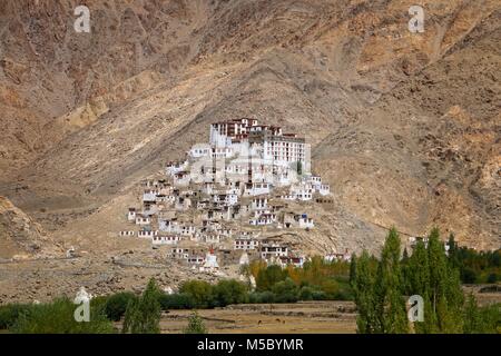 Chemdey Kloster in Sakti Dorf, Leh, Ladakh, Jammu, Kaschmir, Indien Stockfoto